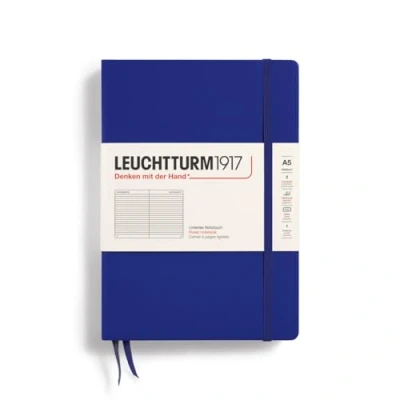Imagen de LEUCHTTURM1917 369793 Libretas Medium (A5) 145 x 210 mm, Tapa Dura, 251 páginas numeradas, Ink, Lineas