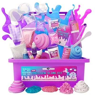 Imagen de Original Stationery Mini Unicorn Slime Kit para Niños, Niñas Fabrica de Unicornio, Colores, Brillante, Espuma, Esponjoso, Nube, Regalos Cumpleaños Niños