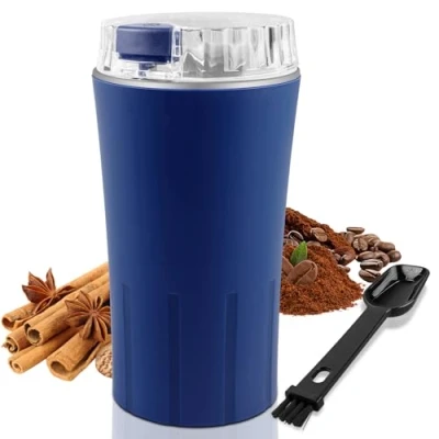Imagen de Molinillo de Café Eléctrico: Cafe Electrico 300W, Molino con Cuchillas Acero Inoxidable, Moledor Electrico, Coffee Grinder, Especias para Semillas Frutos Secos