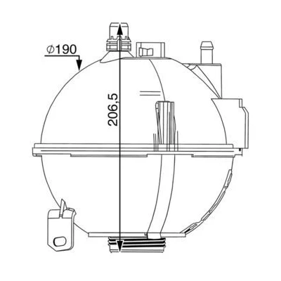 Imagen de MAHLE ORIGINAL CRT 210 000S Depósito de Agua con sensor, sin tapa BMW: X3