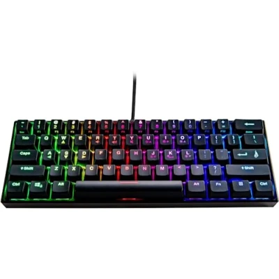 Imagen de SureFire Kingpin M1 60% Teclado mecánico para Juegos en inglés, Multimedia pequeño y móvil, RGB con iluminación, 100% Teclas Anti ghosting, disposición inglés QWERTY