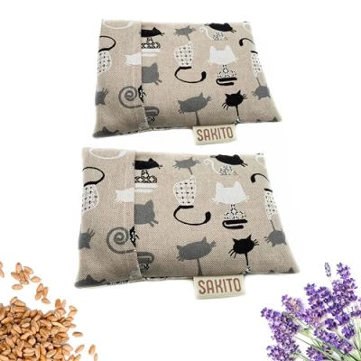 Imagen de 2 (uds) Saco Semillas Bebe (15x10 cm) Cojin Colicos Anticolicos Saquito Microondas Saquitos de para Bolsa Calor