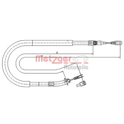 Imagen de METZGER 10.9873 Cable de Freno Mano Atrás izquierda, derecha, izquierda 1515/1330 Discos COFLE VOLKSWAGEN: LT 28 35 II Bus, 46 2 Kasten