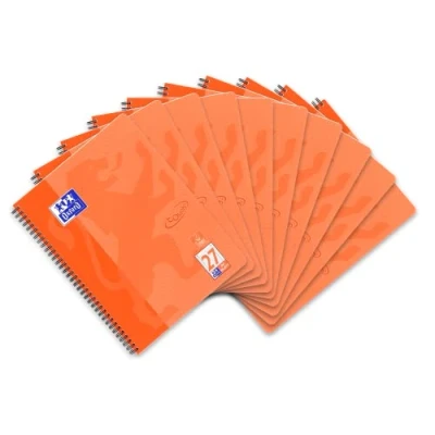 Imagen de Oxford Touch Collegeblock A4 Lote de 10 blocs notas (80 hojas, tamaño A4, con doble borde)