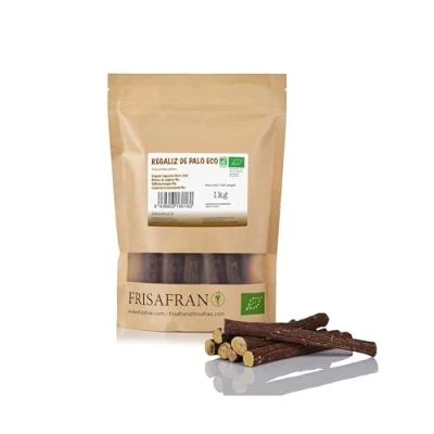 Imagen de FRISAFRAN regaliz de palo SECO, DESHIDRATADO Ecológico paloduz Bastones natural Palos Raíz Directamente del productor 1Kg
