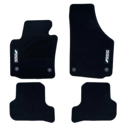 Imagen de OCC DESIGN Alfombrillas Coche, Alfombra a Medida, Compatible con Seat Leon MK2 (2005 2012), Alta Calidad, Velour/Polipropileno, Anclaje Original, Reverso Antideslizante, Talonera, 4 Piezas