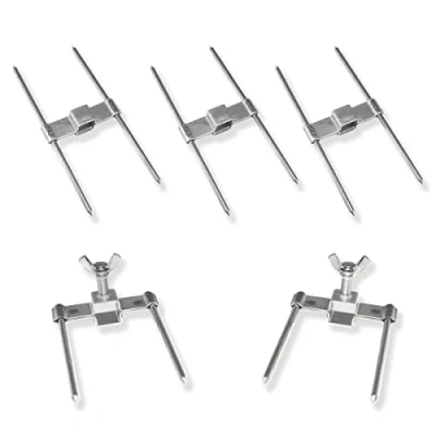 Imagen de GOLDMAN SERVICE Pinchos de Asador Pollos Acero. Utensilio Horquilla Tenedor para Asadores giratorios Profesionales. Recambio Universal Espadas 12mm (5 Piezas)