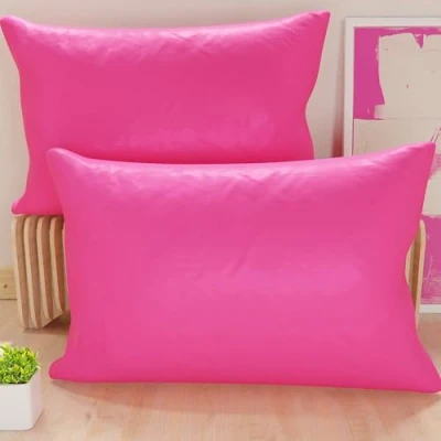 Imagen de PETTI ARTIGIANI ITALIANI Par de Fundas Almohada 50x30 cm, Pareja Funda Cojín Lisas Fucsia, 100% Microfibra Hipoalergénica, Made in Italy