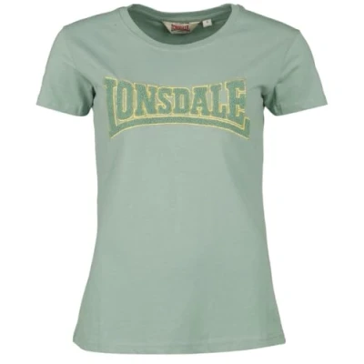 Imagen de Lonsdale Aherla Camiseta, Verde/Mostaza, XS para Mujer