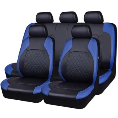 Imagen de MOOWI 9 Piezas Cuero Funda Asiento Coche para Dacia Sandero Stepway 3.Gen 2.Gen 2012 2023, Impermeable Cómodo Delanteros Y Traseros Juegos de Cubreasientos Protector Interior Accesorios