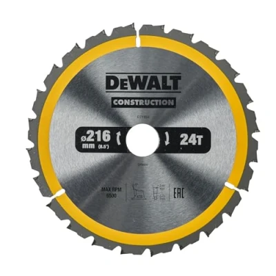 Imagen de DeWalt DT1952 QZ Hoja para sierra circular estacionaria, 216 x 30 mm, 24D ATB 5º