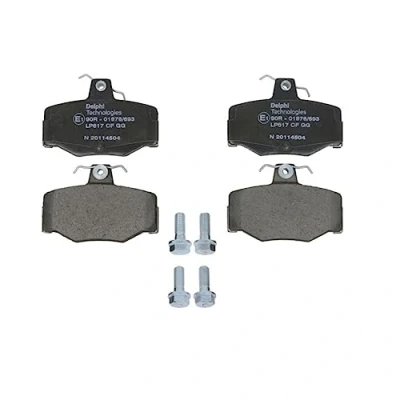 Imagen de DELPHI LP617 Juego de pastillas freno no preparado para indicador desgaste Chapa antichirridos con accesorios NISSAN: Almera II Hatchback