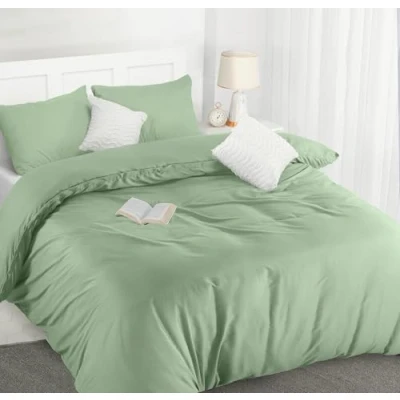 Imagen de Utopia Bedding Funda Nordica Cama 105 Microfibra Juego de Edredon 200x200 cm y 2 Fundas Almohada 50x75 (Verde Salvia)