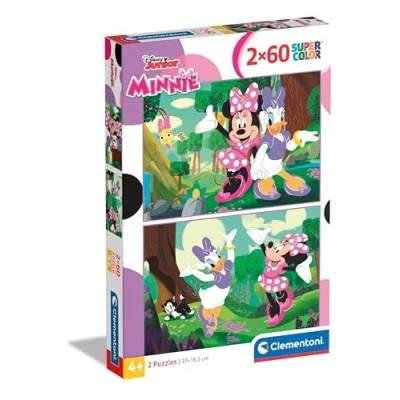 Imagen de Clementoni Disney Minnie Mouse 2 Supercolor Puzzles Infantiles De 20 Piezas, para Niños 3 5 Años, Desarrolla La Concentraciòn Mentàl Y Logica, 24815, Multicolor