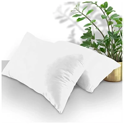 Imagen de GC GAVENO CAVAILIA Housewife Juego de 2 Fundas Almohada Transpirables estándar, Lisas con Cierre sobre, Blanco, 74 x 48 cm, 708643