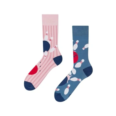 Imagen de Dedoles Calcetines Unisex Hombre Mujer y Niños Algodón muchos diseños divertidos diferente izquierda derecha, color: Azul, diseño: Juego de bolos, tamaño: 39 42