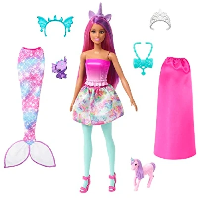 Imagen de Mattel Disney La Sirenita , Pack de 3 muñecas colección, Ariel + Ursula Rey Tritón, regalo para niños y niñas +3 años, HND28