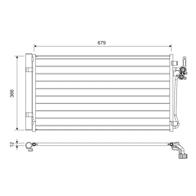 Imagen de VALEO 822731 Condensador con secador 18mm 14mm Aluminio 366mm LAND ROVER: Range Rover Evoque