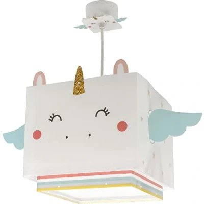 Imagen de Dalber Little Unicorn Lámpara de Techo Colgante Infantil Unicornio, 64592, E27, 15 W, Blanco