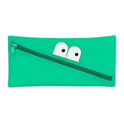 Imagen de PORTATODO SILICONA SAFTA CARITAS &quot;VERDE&quot;