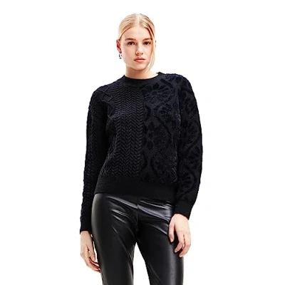 Imagen de Desigual Suéter_shasa Sudadera, Negro, XXL para Mujer