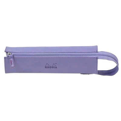 Imagen de RHODIA 319019C Estuche de plumier Rhodiarama Iris 23 x 5 cm Apertura plana para uso como plumero piel sintética Almacenamiento bolígrafos, lápices, rotuladores, pequeños suministros