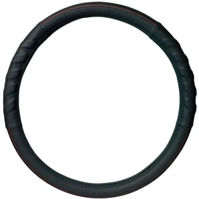 Imagen de AutoStyle SY SW09Z Funda cubierta para el volante negro/rojo Ecopiel