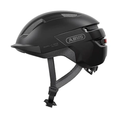 Imagen de ABUS Purl y ACE casco de bicicleta con luz LED apto para e bikes S pedelecs seguridad NTA moda adultos adolescentes negro, talla