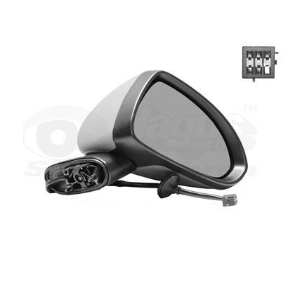 Imagen de espejo retrovisor Van Wezel 3750808 derecha imprimado completo, convexo, para ajuste elect. espejo, calefactable OPEL: Corsa D Hatchback