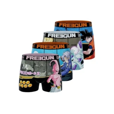 Imagen de FREEGUN Dragon Ball Z Calzoncillos para Hombre, Goku, Trunks y Buu (Juego de 4), Talla 2XL