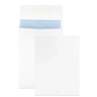 Imagen de Netuno 125x sobres blancos plegables DIN C5 162x229mm 120g solapa recta sin ventana con fuelles y despegable tira adhesiva impresión interior azul para envíos correos certificados contratos fotos