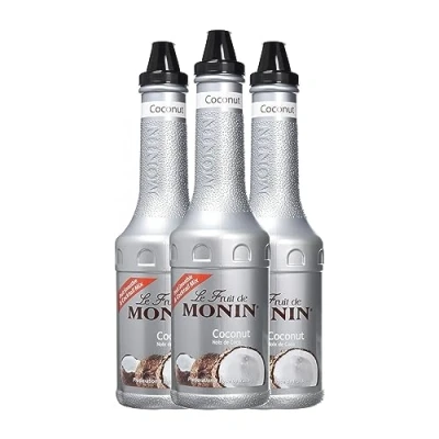 Imagen de Schnapp Monin Puré Coco Coconut sin alcohol Botella Misil 1 L (Caja de 3 L)