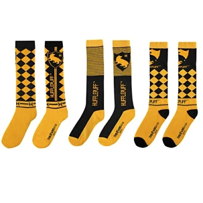 Imagen de Cinereplicas Harry Potter Calcetines altos (Juego de 3) Licencia oficial (Hufflepuff)