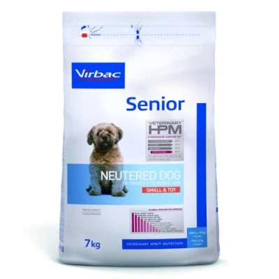 Imagen de Virbac Veterinary HPM Comida para perros Vet Dog Senior Neutered S &amp; Toy, 1,5 kg