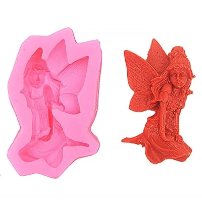 Imagen de LC hada mariposa X1075 molde de silicona Fondant Cake Mold chocolate Baking Sugarcraft Decoración Herramientas