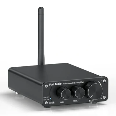 Imagen de Fosi Audio BT10A Bluetooth 5.0 Amplificador de Estéreo 2 Canales Clase D Mini Hi Fi Integrado Amperio para Altavoces Casa 50W x2 TPA3116