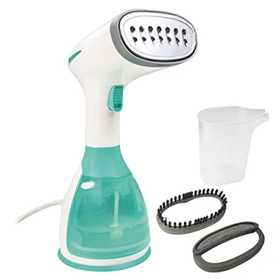 Imagen de Jocca Plancha Vertical de Vapor 1500W Portátil para Ropa Depósito 280ml Antigoteo y Antical Ideal Viaje Hogar Compacta Ligera Verde