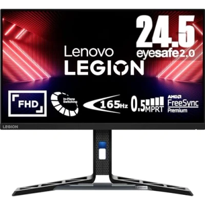 Imagen de Monitor gaming Lenovo Legion R25i 30, 24.5&quot;, Full HD, 0.5 ms, 165 Hz, 2 x HDMI® 2.1 TMDS, 1 DP 1.4, Altavoces incluidos, Negro