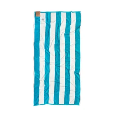 Imagen de MOMOMUS Toalla de Playa Algodón Velour 100% Rayas Cabana, Suave, Ultraabsorbente Ideal como Grande Antiarena y Piscina Turquesa, 90x180 cm