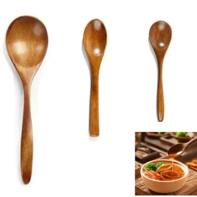 Imagen de Cuchara de madera,3 Piezas cucharas sopa madera,Cuchara Cocina,Mini Madera,Cucharas Madera Estilo Japonés,para Miel,Café,té,Accesorios Cocina