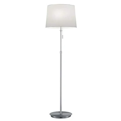 Imagen de Trio Lighting Lámpara de Pie decorativo moderno Lyon, bombilla no incluida, apto para bombillas LED retrofit, Material Metal, Color Níquel mate