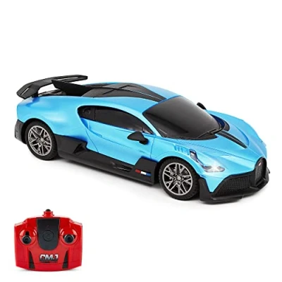Imagen de CMJ RC Cars Bugatti Divo Radio de coche con control remoto azul 1:24 licencia oficial a escala 1:24, luces trabajo 2.4 GHz