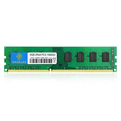 Imagen de Rasalas 4GB DDR3 PC3 10600 1333 10600U RAM 2Rx8 Udimm 1.5V CL9 240 pin Memory Module Upgrade for Desktop Computer