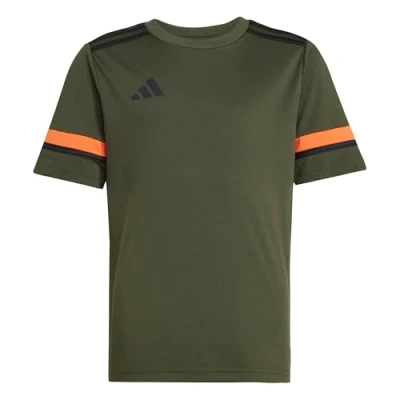 Imagen de adidas Unisex niños SQUADRA25 Jersey Short Sleeve Kids, Night Cargo/Black/Semi Impact Orange, 15 16 Years