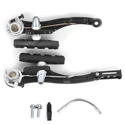 Imagen de Bicicleta V Brake, Akozon 1 par / 2 pares Black Mountain Bicycle Cycling Aleación de aluminio delantera y trasera Brake Set(1 pair)