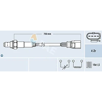Imagen de FAE 77399 Sonda lambda VOLKSWAGEN: Polo V Hatchback, Tiguan I, Scirocco III, SKODA: Fabia 2, Rapid Spaceback, Yeti, SEAT: Toledo 4