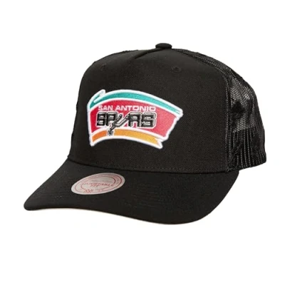 Imagen de Mitchell &amp; Ness NBA Monogram Trucker Cap HWC San Antonio Spurs, Negro , Talla única
