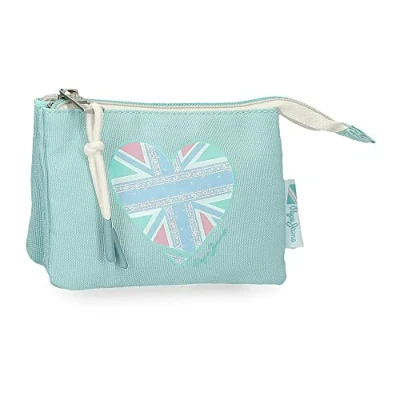 Imagen de Pepe Jeans Nerea Monedero Tres Compartimentos Azul 14x10x3,5 cms Poliéster