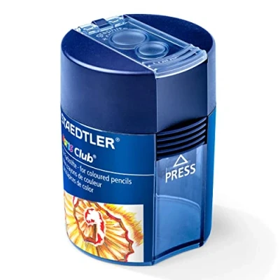 Imagen de STAEDTLER Noris 512002 Sacapuntas doble con tapa, Azul, Round Design