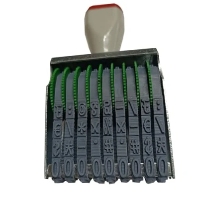 Imagen de ZENG 9 Digits Sello de numeración Ajustable,Oficina 7mm x 5mm Caucho 0 Números Sello,Tamaño impresión 7 58 mm negro